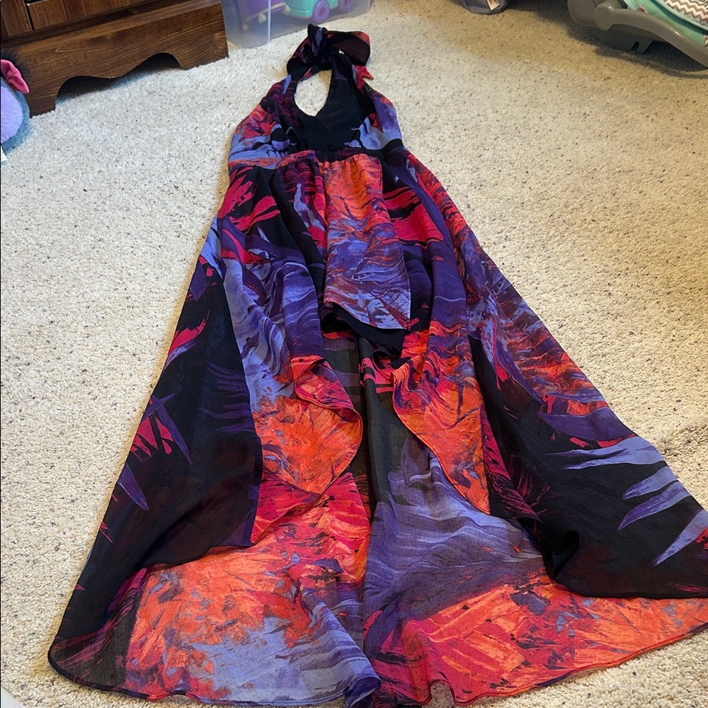 bebe Multicolor Asymmetrical Dress
